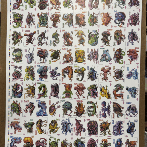 Fiendening uncut sticker sheet