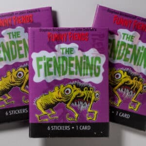 3 wax packs of The Fiending stickers