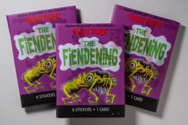 3 wax packs of The Fiending stickers